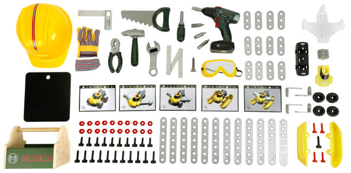 klein BOSCH Kinder-Holzwerkbank